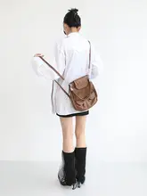 レトロデザイン バスケットスタイルのショルダーバッグ【通勤・斜め掛け・リュック使用可】
