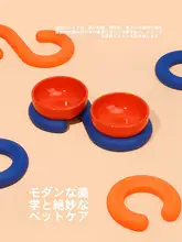 ZEZE 猫用陶器ボウル【頸椎保護・防倒れ設計・食器二個セット】