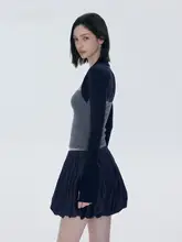 ボーダーとドットのデザインが魅力的なタンクトップ風Tシャツ【レディース・スタイリッシュ・タイトフィット】