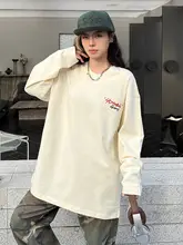 アートプリントクルーネック長袖Tシャツ【男女兼用・アメリカンスタイル・ヒップホップ】