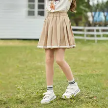 子供用 薄手のファッションプリーツスカート【クール・アウトドア・サニタリーショーツ付き】
