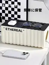 デスクトップ電源タップ収納ボックス【ケーブル整理・充電コード収納・コンパクト設計】