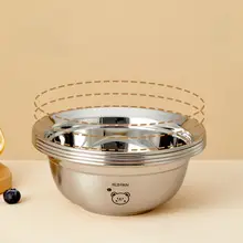 食品グレードの316不锈鋼製キッズボウル【耐衝撃・可愛らしいデザイン・離乳食用】