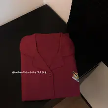 赤のカップル用パジャマ【春秋用・可愛いトラ柄・長袖・純綿・ホームウェア】（セットアップ対応）