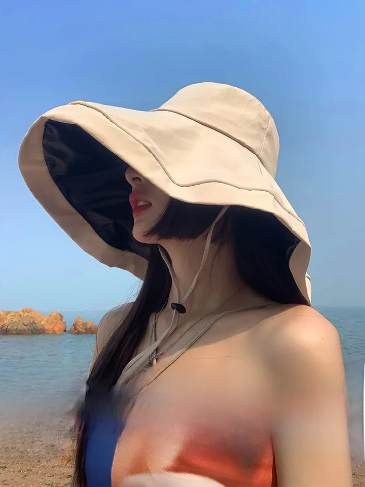 レディース 夏用 超大つば フィッシャーハット【UVカット・アウトドア・日除け】
