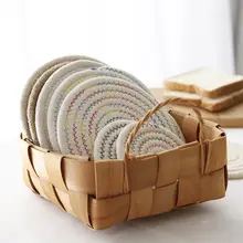 おしゃれな和風コットン製鍋敷き【丸型・キッチン用・防熱】