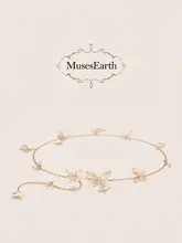 Muses Earth 蝶モチーフのウエストチェーン【ゴールド・春のロマンティックアクセサリー・ドレスに最適】