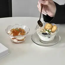 高級感あるフルーツサラダボウル【花びらデザイン・アイスクリーム＆オートミール用】