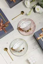 コーヒーカップ アフタヌーンティー ユーザー 高級 ボーンチャイナ イギリス風 北欧 岩模様