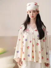 極上の柔らかさのモダールマタニティ服【授乳対応・防透け・お出かけ用・スカーフ風】（セットアップ対応）