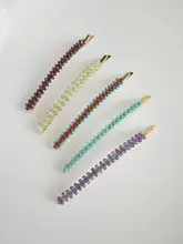 天然アメジストの一言ヘアピンデザイン