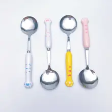 可愛い不锈鋼製フォークとスプーン【猫爪デザイン・携帯用・子供用】（セットアップ対応）