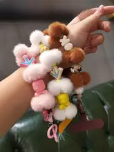 個性的なデザインのスマートフォン用ストラップ【可愛いボンボン付き・高級感あるウエストストラップ】