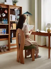 無垢材ダイニングチェア 家庭用 ラウンジ用 バルコニー モダンシンプルデザイン