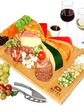 まな板 カッティングボード 取っ手付き 長方形 竹製 北欧風 多機能 家庭用 サービングトレイ デザートプレート パン板