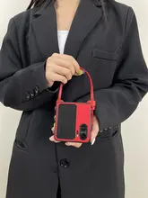 中国風木馬デザインのスマホケース【三つ折りスタイル・防摔機能・手提げ紐付き】