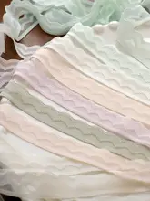 柔らかい波状デザインのストレッチレースリボン【DIY用・服飾・ヘアアクセサリー】
