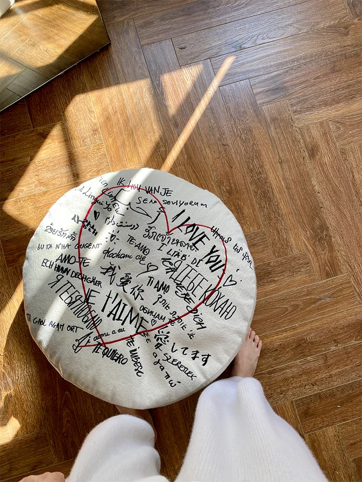オットマン 靴を脱ぐための椅子 ユーザー 家具 ブラックホワイト 立体刺繍 ラウンジソファ シンプル