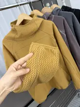 秋冬用 メンズフード付きハイネックプルオーバー【極上の柔らかさ・保温性・波浪模様】