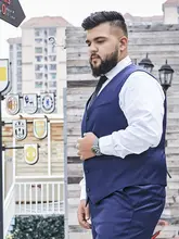 スーツベスト 男性 大きなサイズ 秋 背心 ルーズ スタイル 職業用 作業着 礼服
