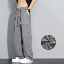 リネンコットン製 メンズカジュアルパンツ【夏用・さらっとした着心地・ストレートシルエット】