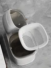 多機能茶ふた付きゴミ箱【湿気と乾燥分離・茶殻入れ付き】