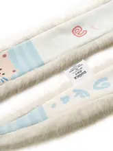 可愛いアニメデザインのシルクベルベットマフラー【男女兼用・冬用・厚手・暖かい】