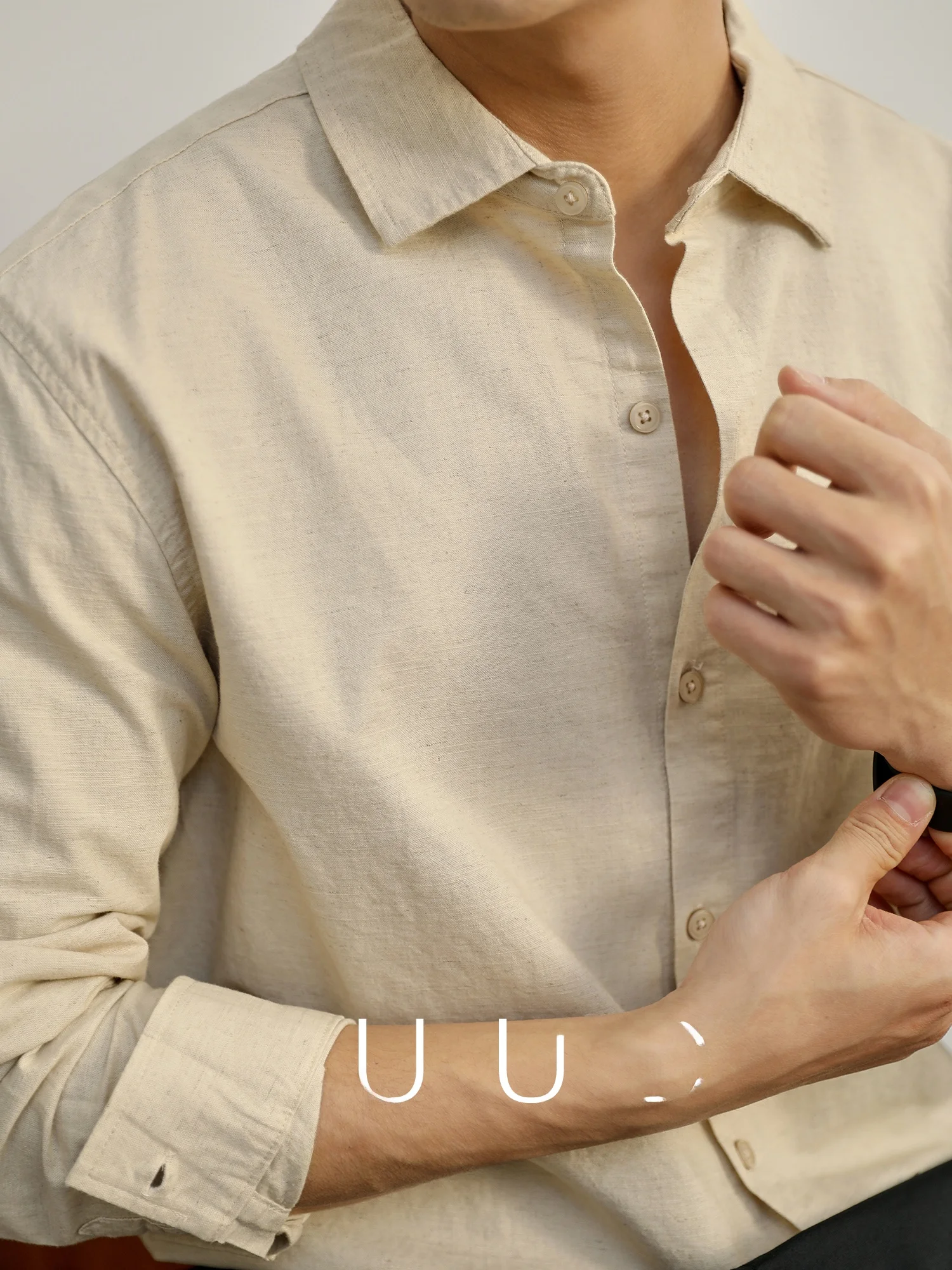 LUUD 男性カジュアルコットンリネンシャツ：大学生向けきれいめブランドの最適な選択肢