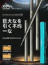 大物釣り竿 カーボン 軽量 硬調 厚手ロッドケース付き 大物対応 ロッド