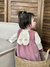 サロペット インナー 2点セット キッズ ガールズ 春秋 秋