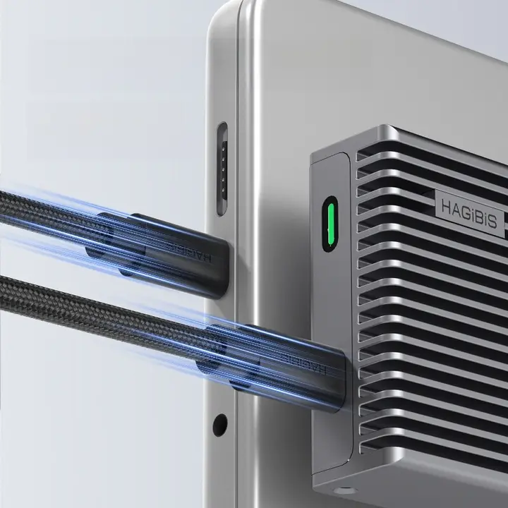 Hagibis 全機能USB4 Type-Cデータケーブル【極細・超柔軟・高速度80Gbps・二頭式急速充電・240W対応・Apple製品用】