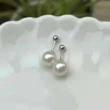 天然無核淡水真珠イヤリング【S925純銀・スクリュータイプ・普段使いに最適】