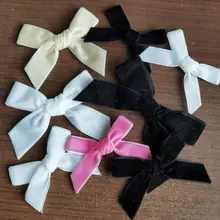 ミニリボン付きベルベットリボン【ハンドメイド・インナーや靴下の装飾用】