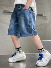 子供用 男の子デニムショートパンツ【夏用・薄手・カジュアルデザイン】（セットアップ対応）