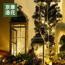 クリスマス装飾用造花 スノーマン風灯【クリスマステーマ・インテリア小物】