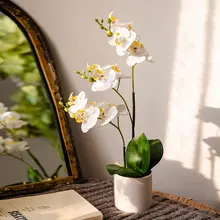 フェイクフラワー 蘭 リビング グリーン 植物 装飾品
