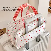 大容量 メイクポーチ【携帯便利・多区分収納・吊り下げ可能】