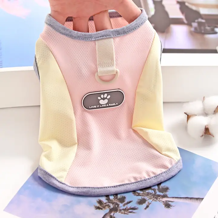 夏用ペットウェア【薄手・通気性・毛の抜けにくいメッシュヴェスト】（セットアップ対応）