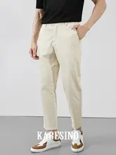 秋季男性用高級ビジネスカジュアルパンツ【スリムストレート・スタイリッシュ・九分丈】