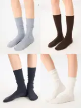 グレーウール製中筒靴下【春秋用・贅沢な柔らかさ・バレエ風】