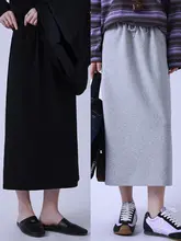 クラシックなゴムウエストの半身スカート【カジュアル・多用途】