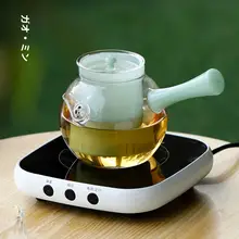 耐熱ガラス製サイドハンドルティーポット【茶水分離・家庭用・女性向け】