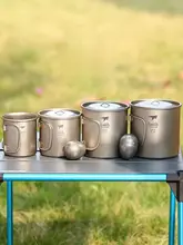 純チタン折り畳み水筒【キャンプ用・コーヒーカップ・家庭とオフィス兼用】