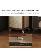 中古風のキャスター付きランドリーバスケット【家用・衣類収納・ぬいぐるみ収納】