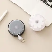伸縮式データケーブル収納ボックス【携帯型・回転式・多機能充電ケーブル整理】