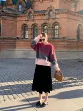 気品あるベルベットフリル付きフレアスカート【Aライン・大きな裾】