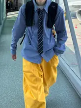 春季用 カジュアル チェック柄 シャツ【ワイドシルエット・ノーネクタイ・長袖】