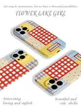 チェック柄のシンプルデザインのスマホケース【iPhone・Huawei・OPPO・Vivo対応】