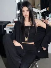気品あふれる秋用ファッションコーディネート【通勤向け・トリプルセット・女性用】（セットアップ対応）