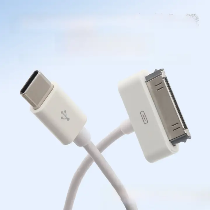 Type-Cから30ピンへの充電ケーブル【USBデータ通信・旧型iPhone対応・Apple製品用】